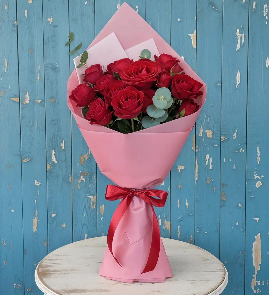 Букет красный бархат в Нижневартовске Букет цветов из: Розы в Нижневартовске