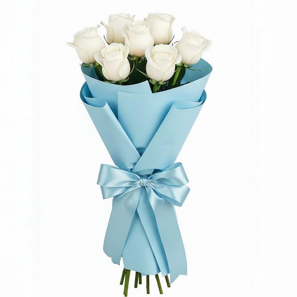 7 Белых роз Проуд в Нижневартовске Букет 7 белых роз Проуд в Нижневартовске
