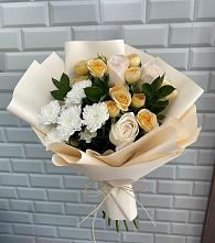 Букет цветочный вальс #REPLACE_PRED# Нижневартовске Букет цветов из:  Розы и Хризантемы #REPLACE_PRED# Нижневартовске