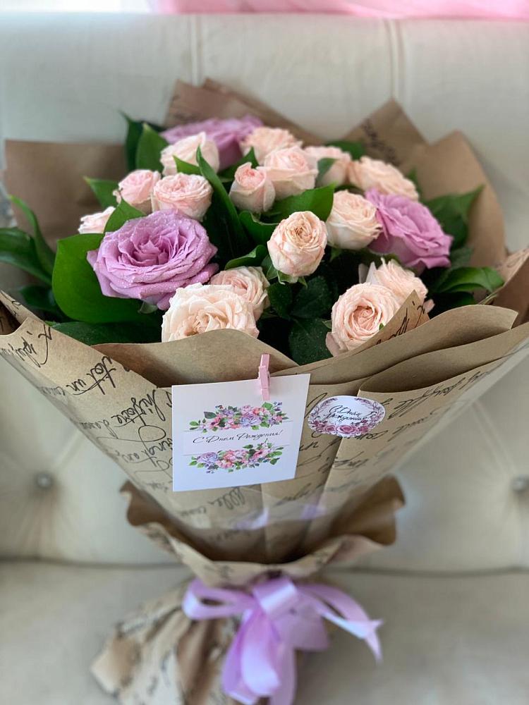 Букет розовая сирень в Нижневартовске Букет цветов из: Розы в Нижневартовске