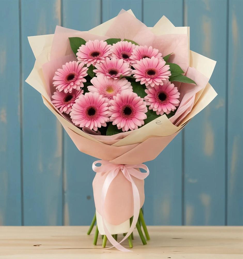 Букет пурпурно-розовый в Нижневартовске Букет цветов из: Герберы в Нижневартовске