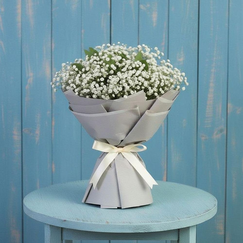 Букет Белые гипсофилы в Нижневартовске Букет цветов из: Гипсофила в Нижневартовске