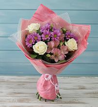 Букет комплимент в Нижневартовске Букет цветов из:  Герберы в Нижневартовске