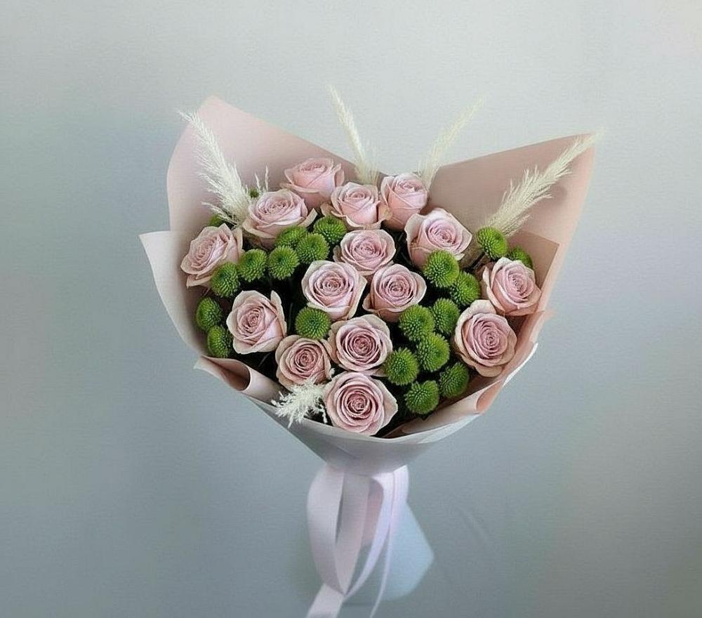 Букет доброе утро в Нижневартовске Букет цветов из: Розы и Хризантемы в Нижневартовске