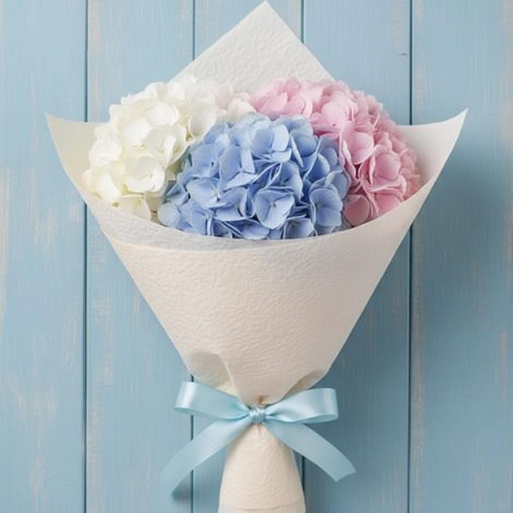 Букет Нежная гортензия в Нижневартовске Букет цветов из: Гортензия в Нижневартовске
