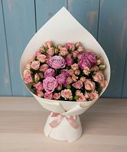 Букет Нежная розовость в Нижневартовске Букет цветов из:  Розы в Нижневартовске